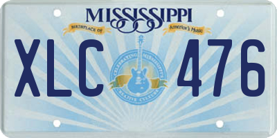 MS license plate XLC476