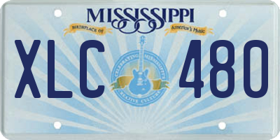 MS license plate XLC480