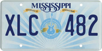 MS license plate XLC482