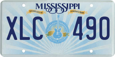 MS license plate XLC490