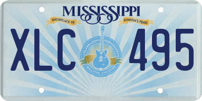 MS license plate XLC495