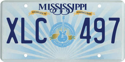 MS license plate XLC497