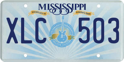 MS license plate XLC503