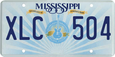 MS license plate XLC504