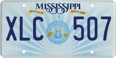 MS license plate XLC507