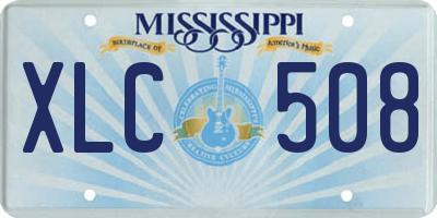 MS license plate XLC508