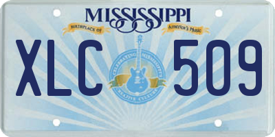 MS license plate XLC509