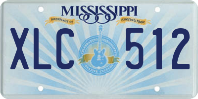 MS license plate XLC512