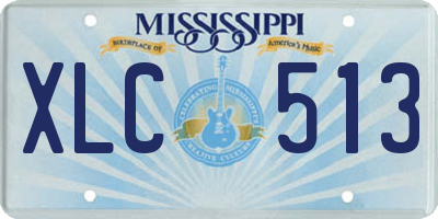 MS license plate XLC513