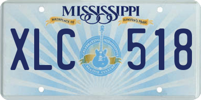 MS license plate XLC518