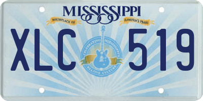 MS license plate XLC519