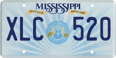MS license plate XLC520