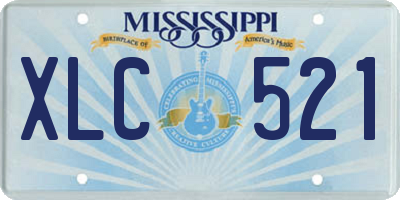 MS license plate XLC521