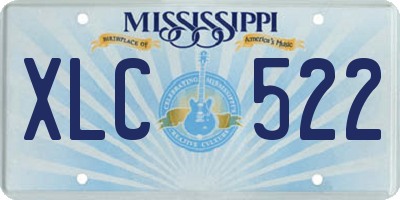 MS license plate XLC522