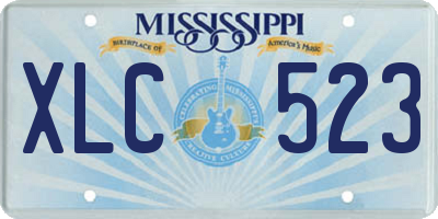 MS license plate XLC523