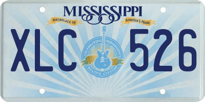 MS license plate XLC526