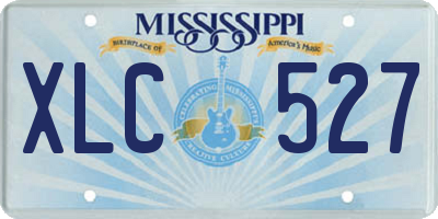 MS license plate XLC527