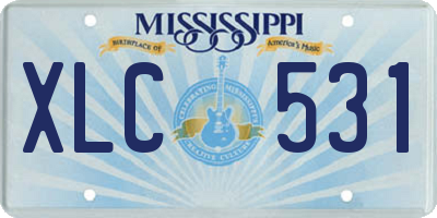 MS license plate XLC531