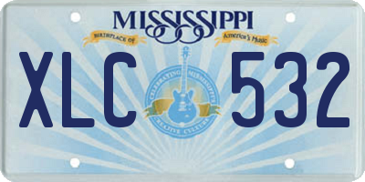 MS license plate XLC532
