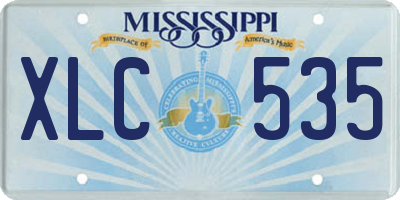 MS license plate XLC535