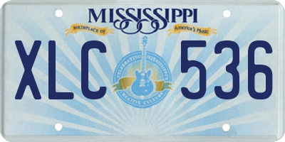 MS license plate XLC536