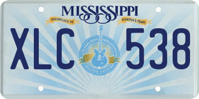 MS license plate XLC538