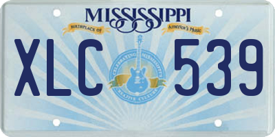 MS license plate XLC539