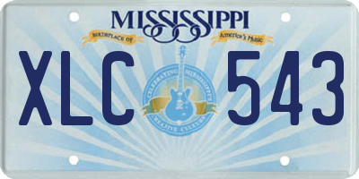 MS license plate XLC543