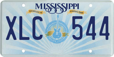 MS license plate XLC544