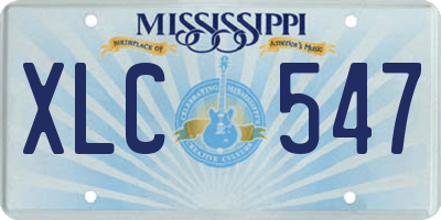 MS license plate XLC547
