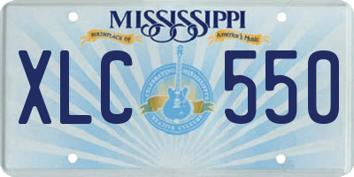 MS license plate XLC550