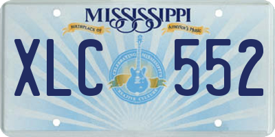MS license plate XLC552
