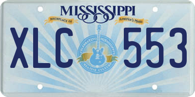 MS license plate XLC553