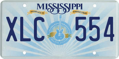 MS license plate XLC554