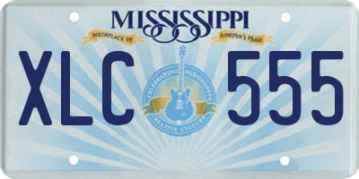 MS license plate XLC555