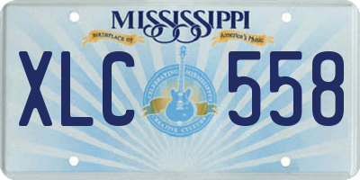 MS license plate XLC558
