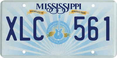 MS license plate XLC561