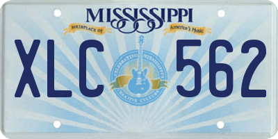 MS license plate XLC562