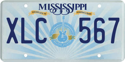 MS license plate XLC567