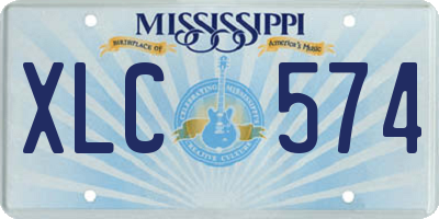 MS license plate XLC574