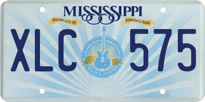 MS license plate XLC575