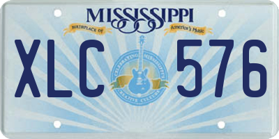 MS license plate XLC576