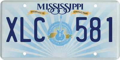 MS license plate XLC581