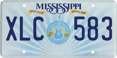 MS license plate XLC583
