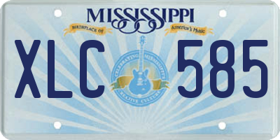 MS license plate XLC585