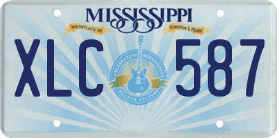 MS license plate XLC587