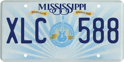 MS license plate XLC588