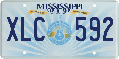 MS license plate XLC592