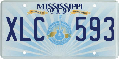 MS license plate XLC593