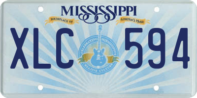 MS license plate XLC594